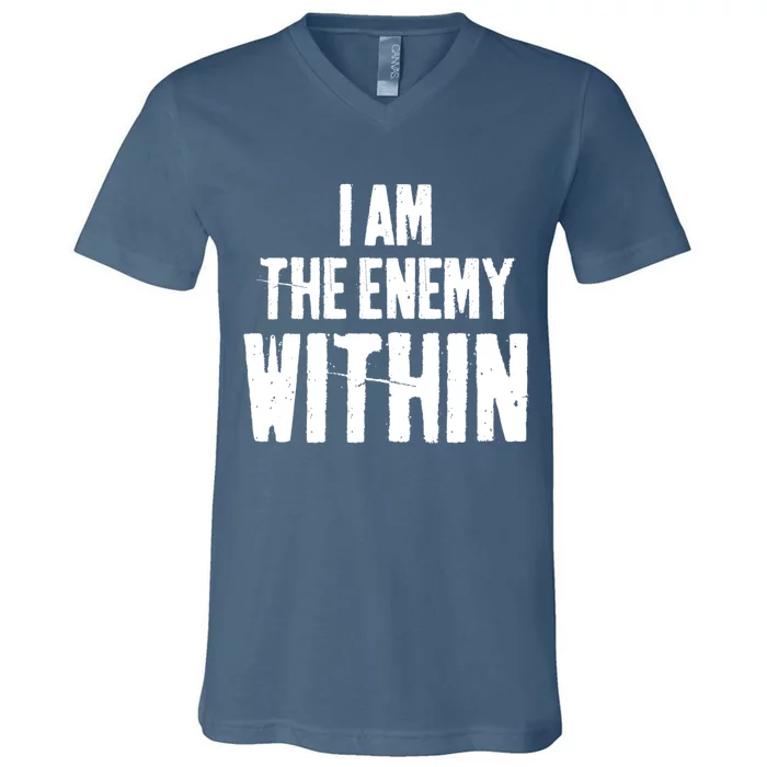 I Am The Enemy Within V-Neck T-Shirt