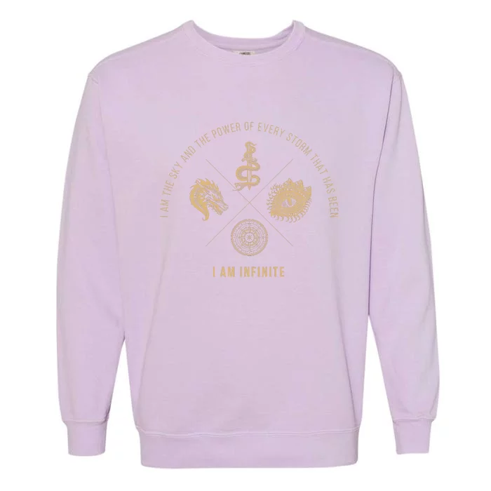 I Am The Sky And The Power Of Every Storm That Has Been Fourth Wing Violet Sorre Garment-Dyed Sweatshirt