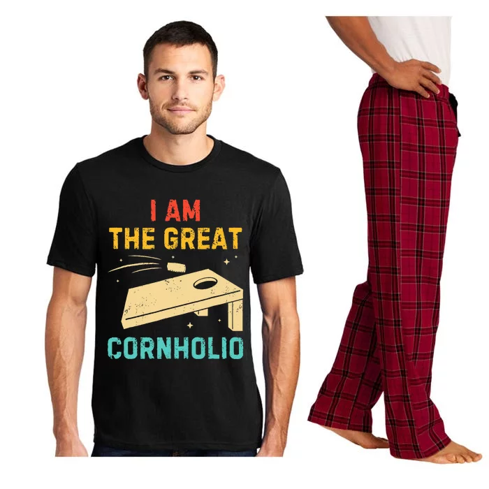 I Am The Great Cornholio Funny Bean Bag Toss Lover Pajama Set