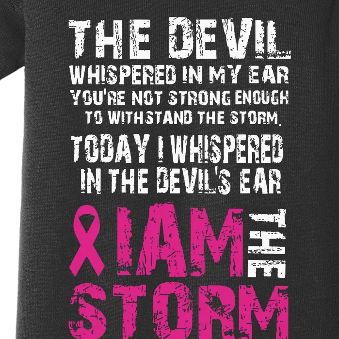 I Am The Storm Breast Cancer Awareness Baby Bodysuit