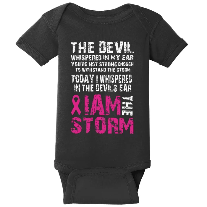 I Am The Storm Breast Cancer Awareness Baby Bodysuit