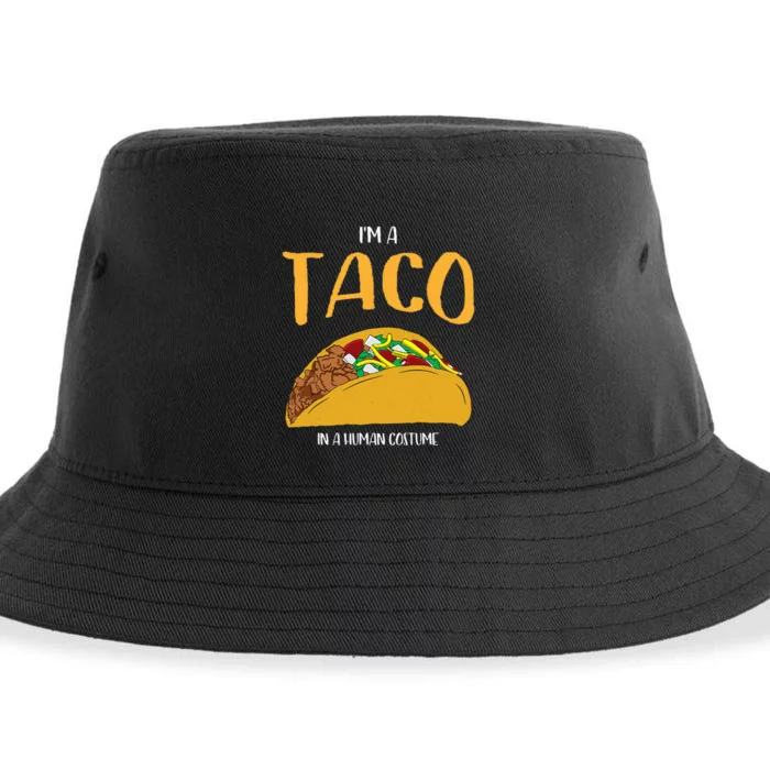 Im A Taco In A Human Costume Halloween Cosplay Easy Outfit Sustainable Bucket Hat