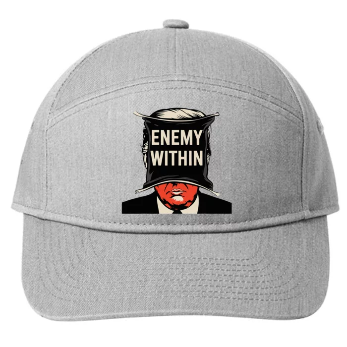 I Am The Enemy Within Pun Harris And Trump 7-Panel Snapback Hat