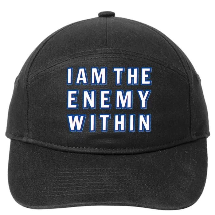 I Am The Enemy Within Vote Blue Harris Walz 7-Panel Snapback Hat