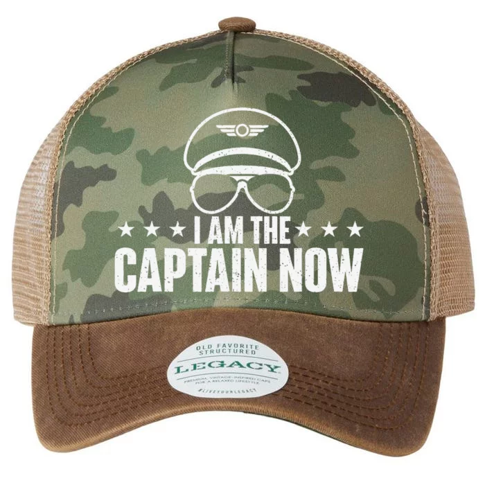 I Am the Captain Now Airplane Aircraft Lover Airline Pilot Legacy Tie Dye Trucker Hat