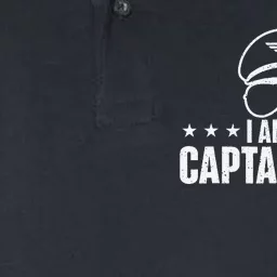 I Am the Captain Now Airplane Aircraft Lover Airline Pilot Softstyle Adult Sport Polo