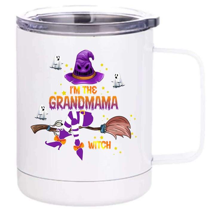 I Am The Grandmama Witch Grandma Gift Front & Back 12oz Stainless Steel Tumbler Cup