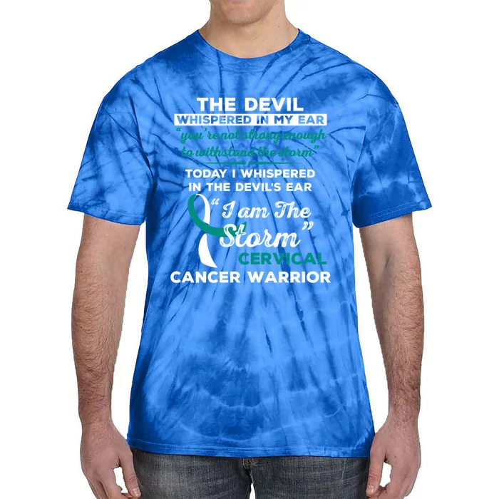 I Am The Storm Cervical Cancer Warrior Gift Tie-Dye T-Shirt