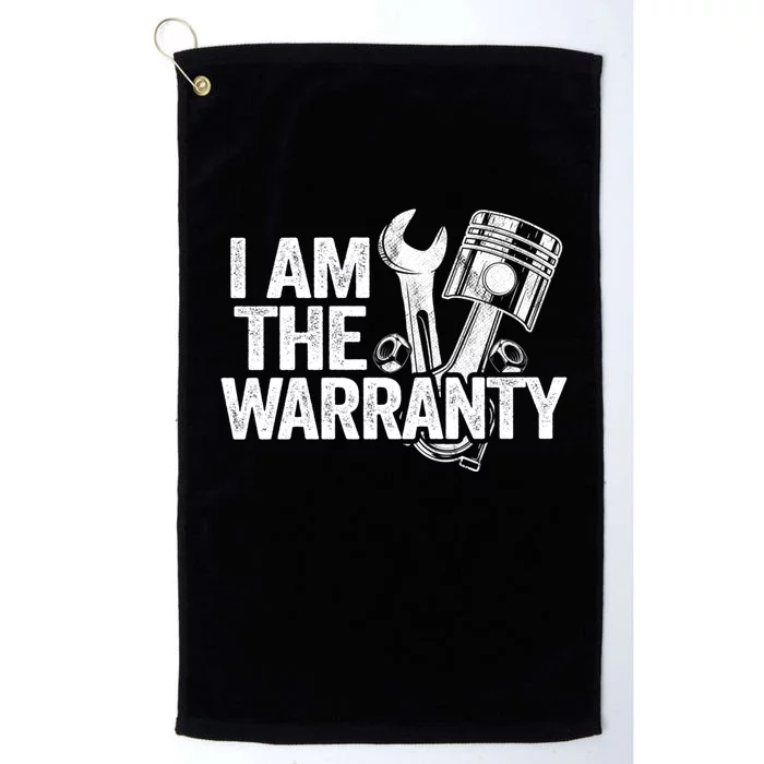 I Am The Warranty Race Car Parts Repair Guy Funny Mechanic Platinum Collection Golf Towel