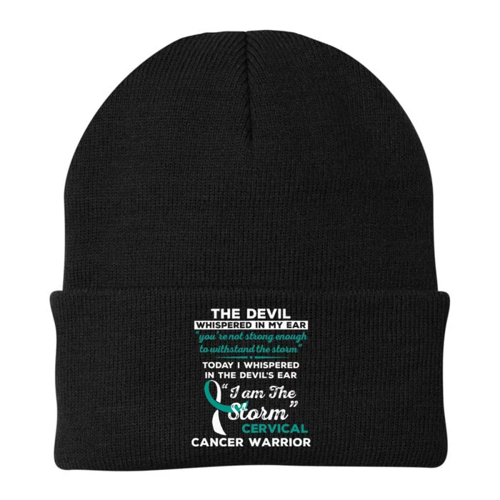 I Am the Storm Cervical Cancer Warrior Knit Cap Winter Beanie