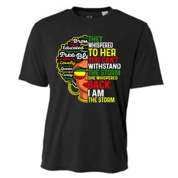 I Am The Storm Juneteenth Black History Month Gift Cooling Performance Crew T-Shirt