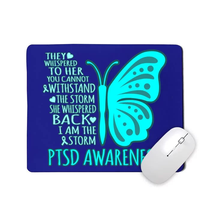 I Am The Storm Ptsd Stress Awareness Ribbon Graphic Gift Mousepad