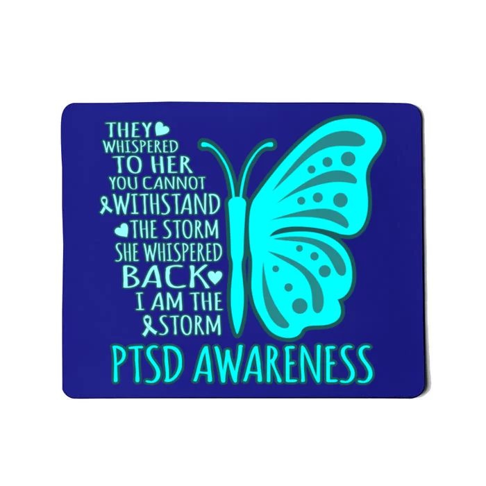 I Am The Storm Ptsd Stress Awareness Ribbon Graphic Gift Mousepad