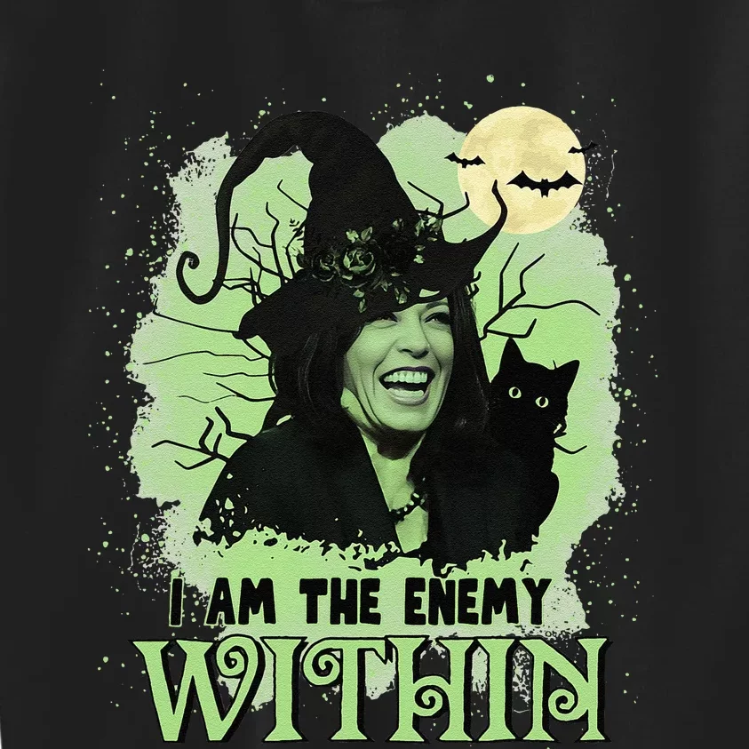 I Am The Enemy Within Funny Kamala Trump 2024 Kids Sweatshirt