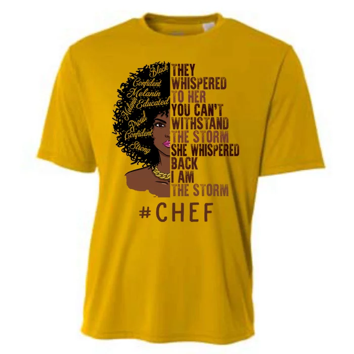 I Am The Storm Chef African American Gift Cooling Performance Crew T-Shirt