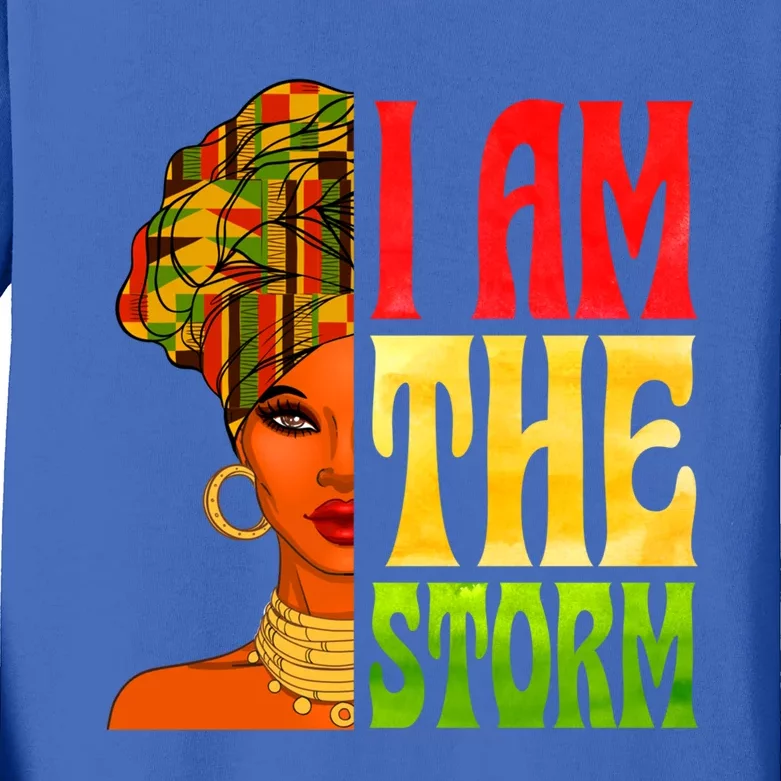 I Am The Storm Juneteenth Black Pride Freedom Black History Great Gift Kids Long Sleeve Shirt