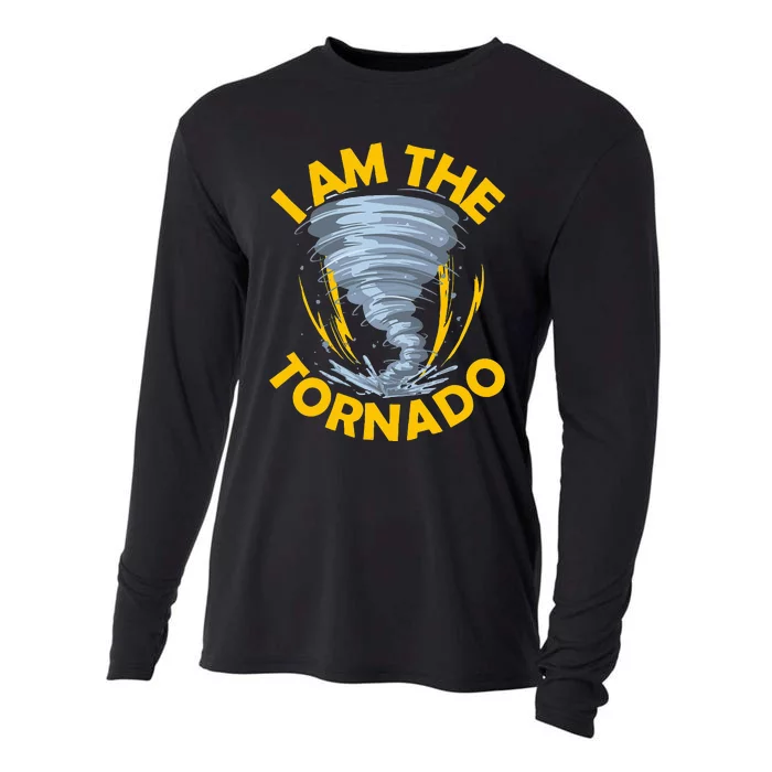 I Am The Storm Twister Tornado Hurricane Meteorologist Cooling Performance Long Sleeve Crew