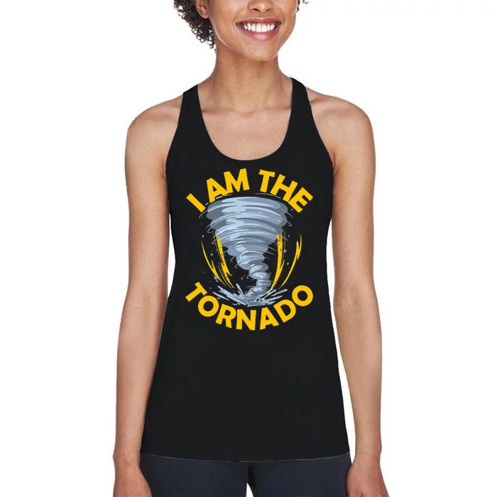 I Am The Storm Twister Tornado Hurricane Meteorologist Women's Racerback Tank