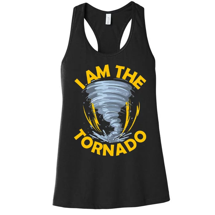 I Am The Storm Twister Tornado Hurricane Meteorologist Women's Racerback Tank