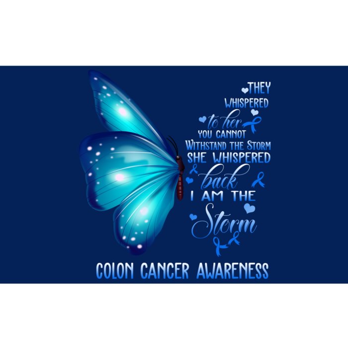 I Am The Storm Colon Cancer Awareness Butterfly Bumper Sticker