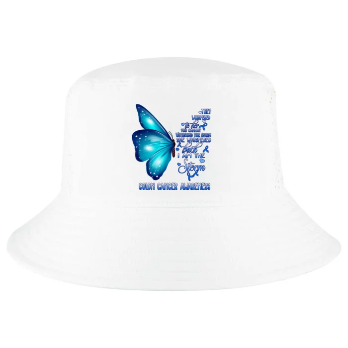 I Am The Storm Colon Cancer Awareness Butterfly Cool Comfort Performance Bucket Hat