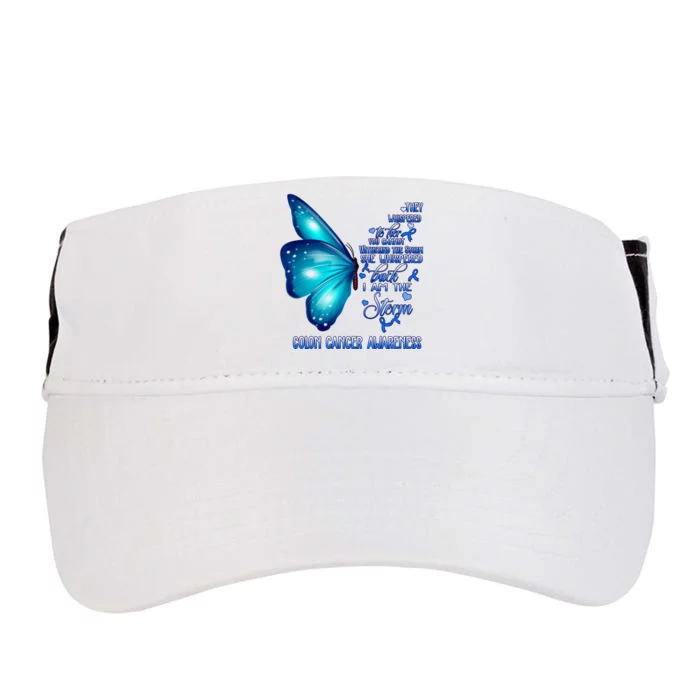 I Am The Storm Colon Cancer Awareness Butterfly Adult Drive Performance Visor