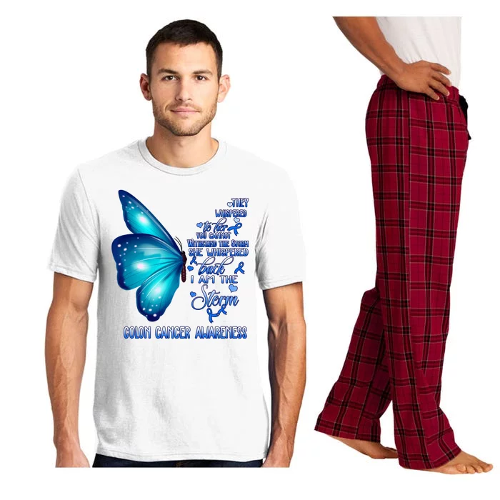 I Am The Storm Colon Cancer Awareness Butterfly Pajama Set