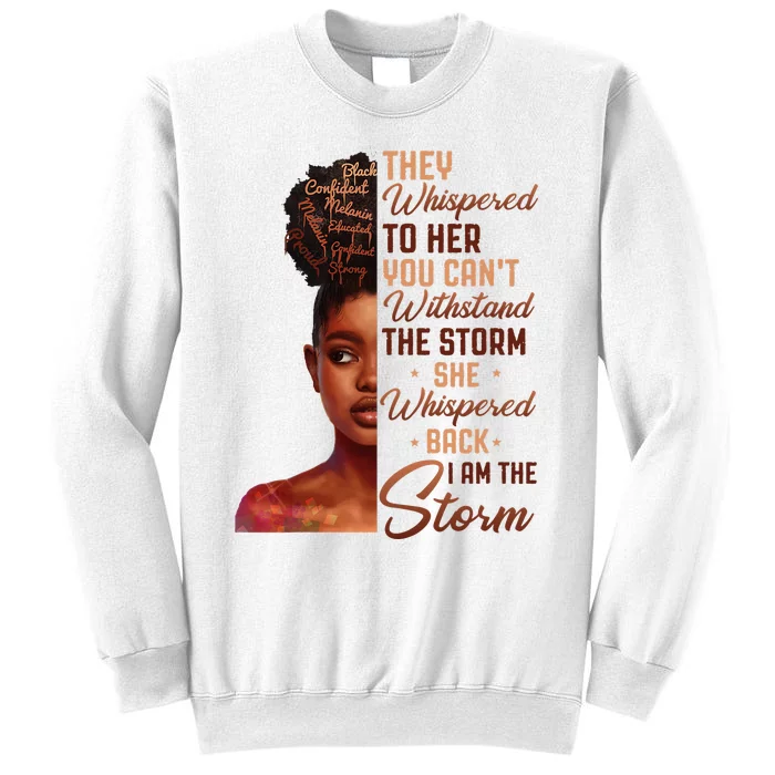 I Am The Storm Black History Month African Woman Afro Sweatshirt