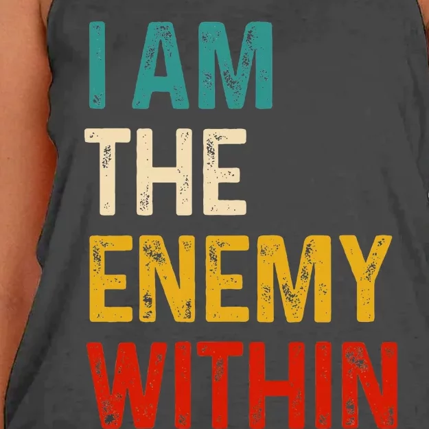 I Am The Enemy Within Kamala Harris 2024 Women's Knotted Racerback Tank