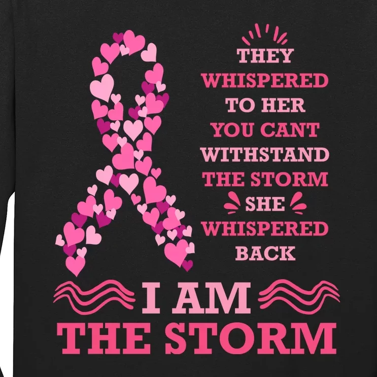 I Am The Storm Breast Cancer Ribbon Long Sleeve Shirt