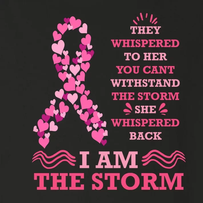 I Am The Storm Breast Cancer Ribbon Toddler Long Sleeve Shirt