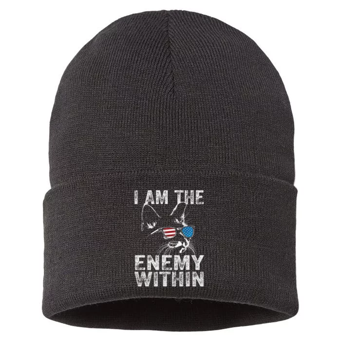 I Am The Enemy Within Kamala Harris 2024 Sustainable Knit Beanie