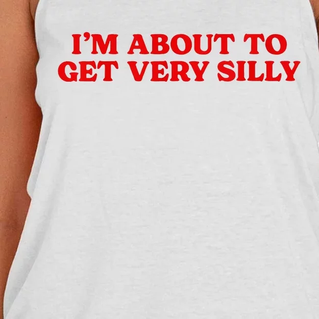 IM About To Get Very Silly Women's Knotted Racerback Tank