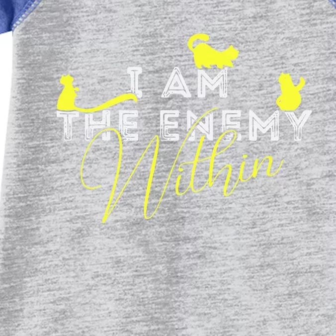 I Am The Enemy Within Pun Harris Walz Merch Infant Baby Jersey Bodysuit