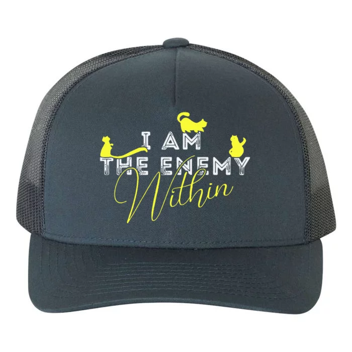 I Am The Enemy Within Pun Harris Walz Merch Yupoong Adult 5-Panel Trucker Hat