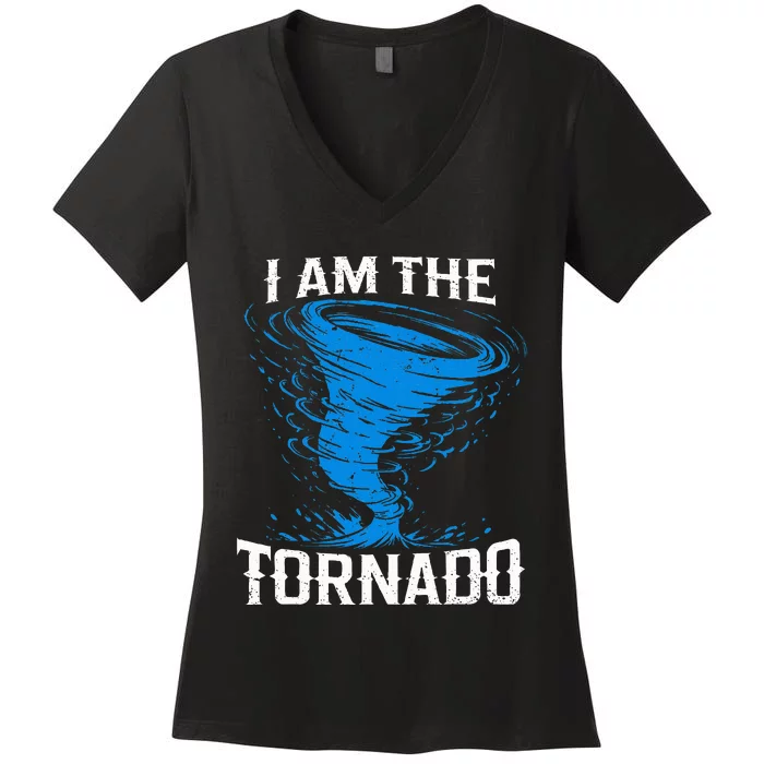 I Am The Storm Twister Tornado Hurricane Meteorologist Women's V-Neck T-Shirt