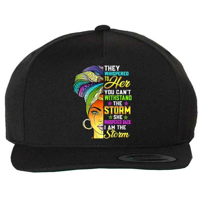 I Am The Storm Women Juneteenth Black History Month Wool Snapback Cap