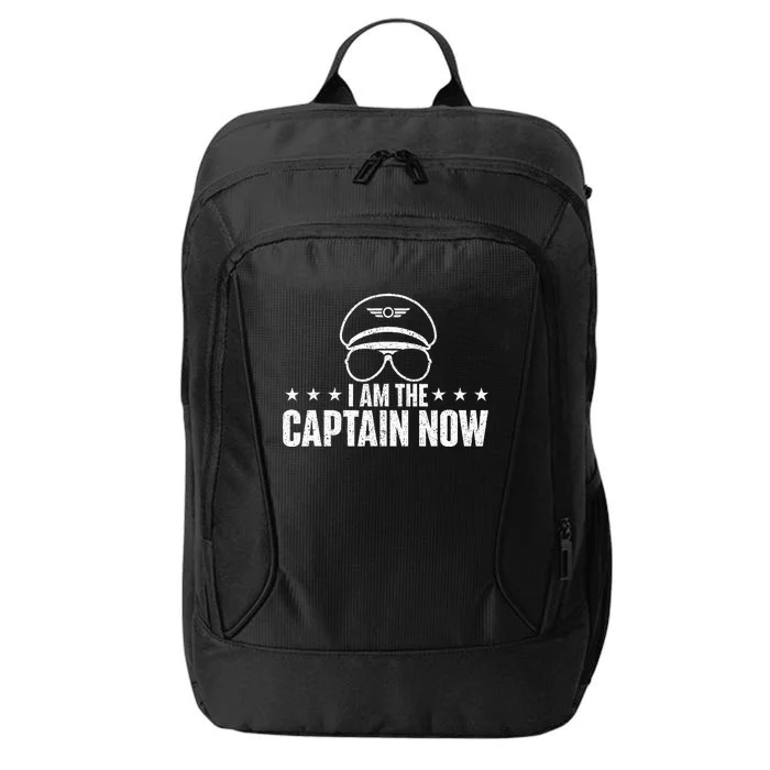 I Am The Captain Now Airplane Aircraft Lover Airline Pilot City Backpack