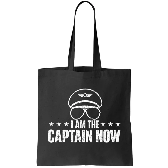 I Am The Captain Now Airplane Aircraft Lover Airline Pilot Tote Bag