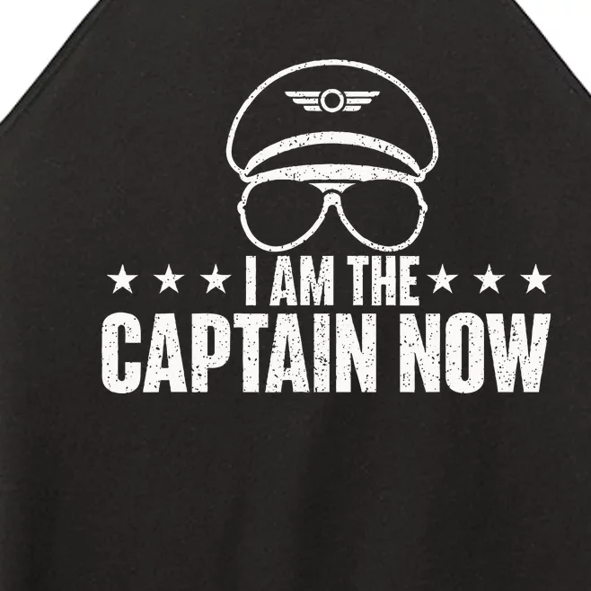 I Am The Captain Now Airplane Aircraft Lover Airline Pilot Women’s Perfect Tri Rocker Tank