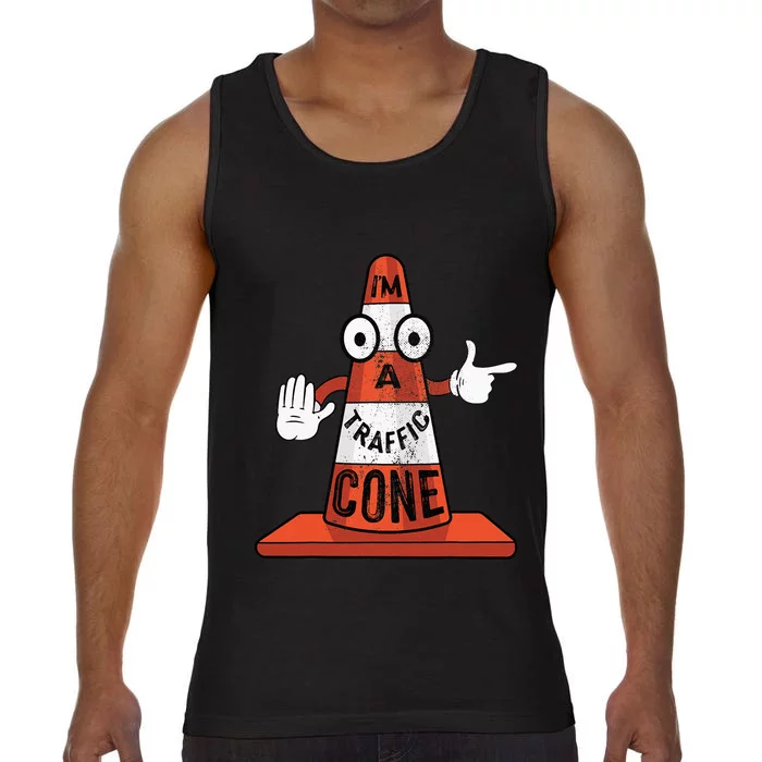 Im A Traffic Cone Halloween Last Minute Costume Funny Comfort Colors® Tank Top