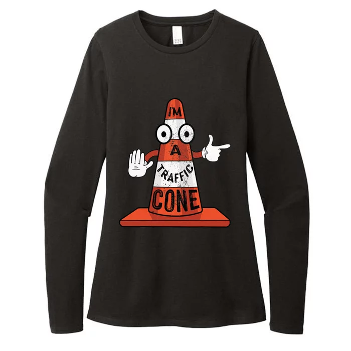 Im A Traffic Cone Halloween Last Minute Costume Funny Womens CVC Long Sleeve Shirt