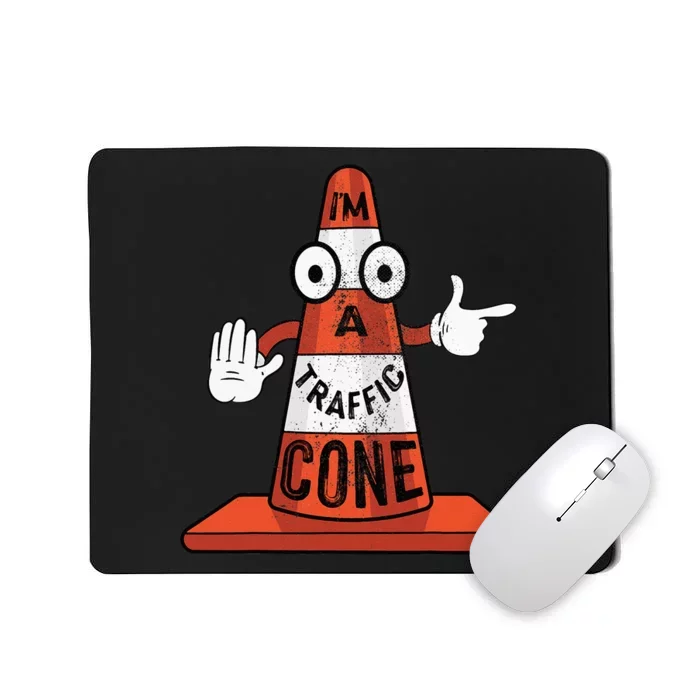 Im A Traffic Cone Halloween Last Minute Costume Funny Mousepad