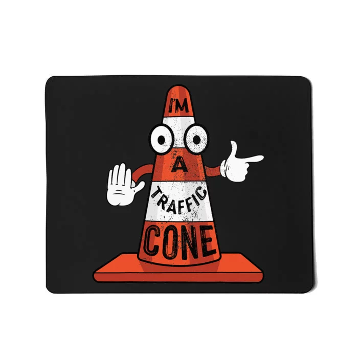 Im A Traffic Cone Halloween Last Minute Costume Funny Mousepad