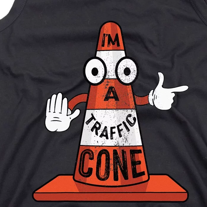 Im A Traffic Cone Halloween Last Minute Costume Funny Tank Top