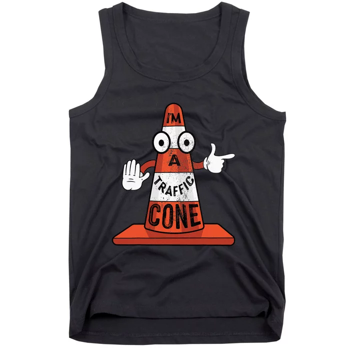 Im A Traffic Cone Halloween Last Minute Costume Funny Tank Top