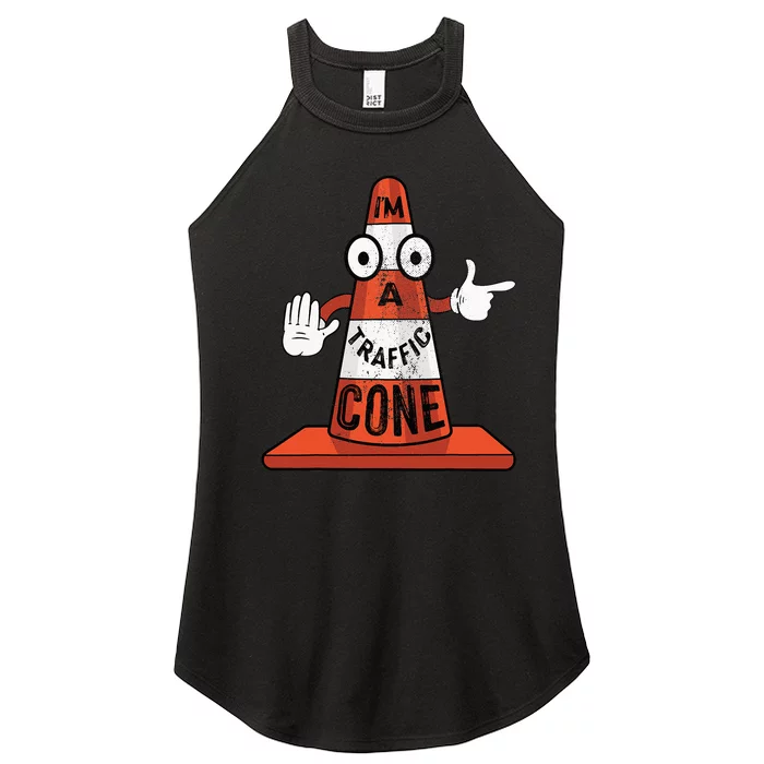 Im A Traffic Cone Halloween Last Minute Costume Funny Women’s Perfect Tri Rocker Tank