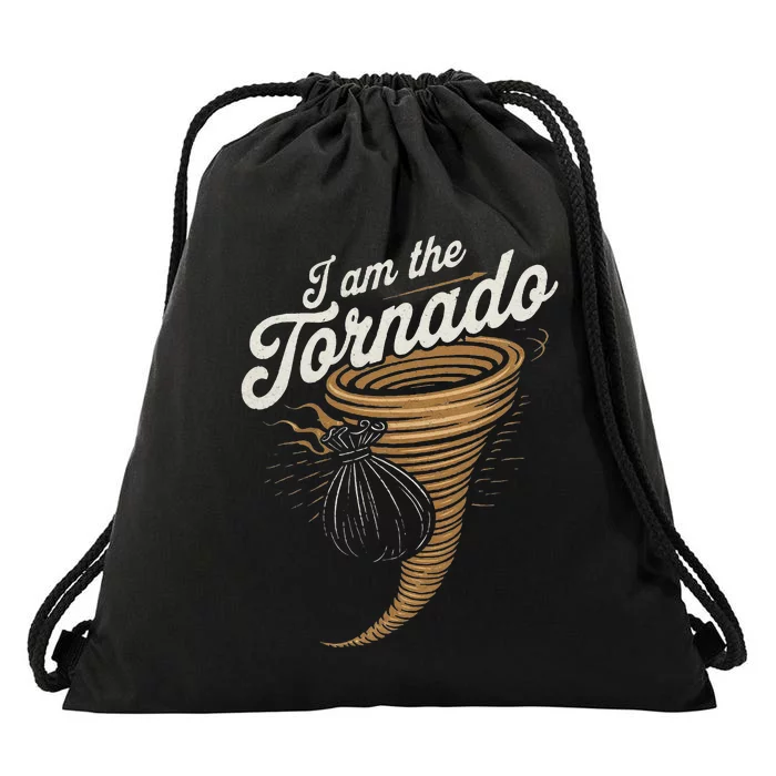 I Am The Tornado Funny Storm Enthusiast Gift Florida Drawstring Bag