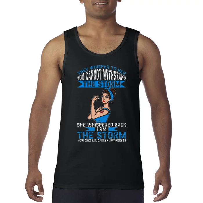 I Am The Storm Colorectal Cancer Awareness Tank Top