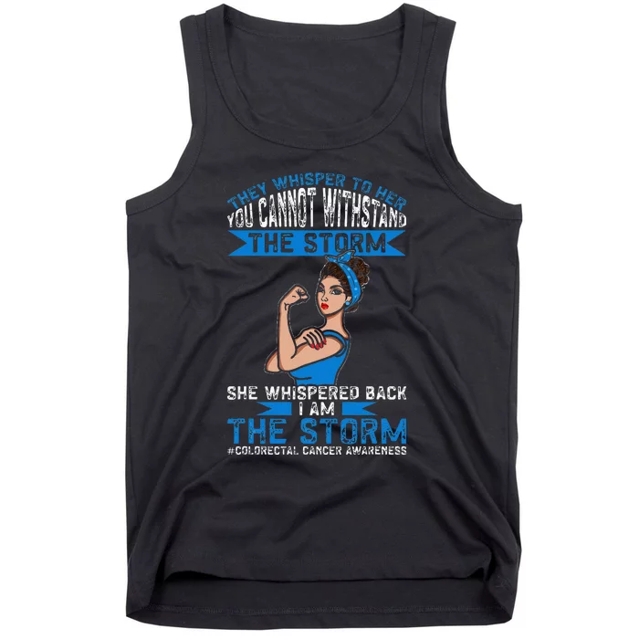 I Am The Storm Colorectal Cancer Awareness Tank Top